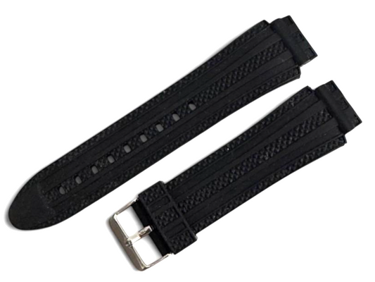 Black Silicone Watch Strap Quick Release 26mm Waterproof Soft Rubber Band