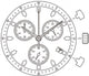 Watch Movement Quartz .Miyota/Citizen FS00 Date at 4 Chronograph