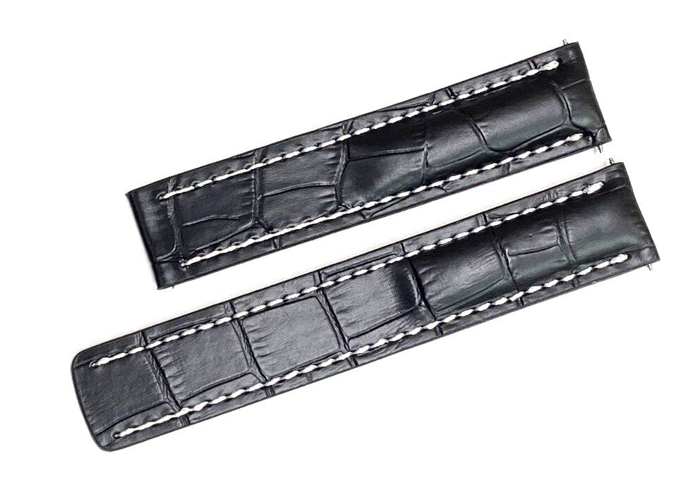 Genuine Leather Watch Band Without Deployment Clasp for Breitling Avenger