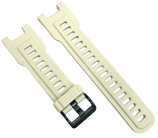 26mm Offwhite Rubber Watch Strap Band w/ Buckle & Tools