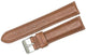Watch Band Light Brown Genuine Leather Padded, Stitched 20MM