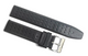 20mm Black Sports Genuine Leather Watch Band Strap