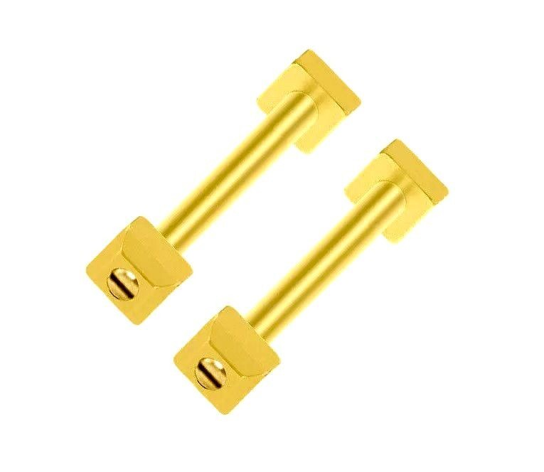 SCREW T-BARS FIT CARTIER PASHA LEATHER BAND /BRACELET LUG FOR 17MM GOLD