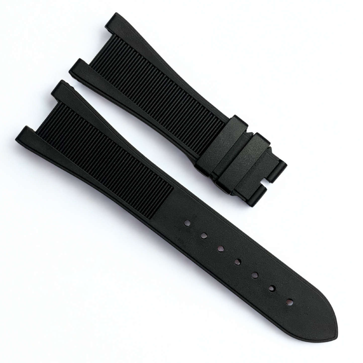 High Quality Rubber Watch Strap Black Color fit to PATEK PHILLIPE 25x18mm