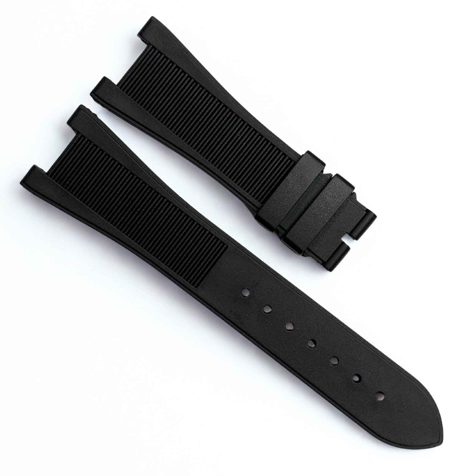 High Quality Rubber Watch Strap Black Color fit to PATEK PHILLIPE 25x18mm