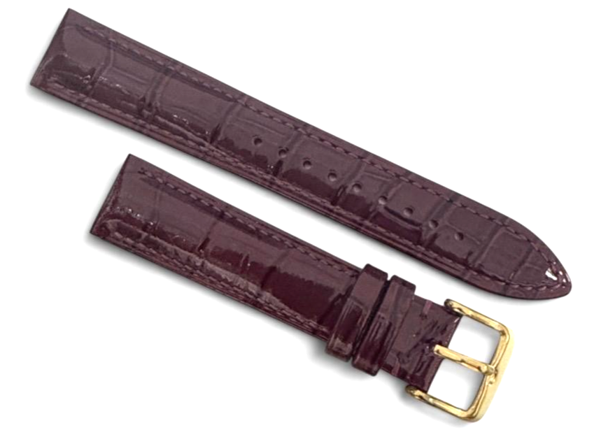 18mm Purple Designer Alligator Genuine calf skin Leather Watch Strap Band