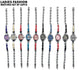 10pcs Set Women's Fashion Steel Band A07 Quartz Multi-Color Watch Bracelet