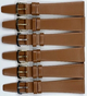 Lot of 6pc.Watch Bands Tan Genuine Leather Plain Flat 20mm ( Super Quality)