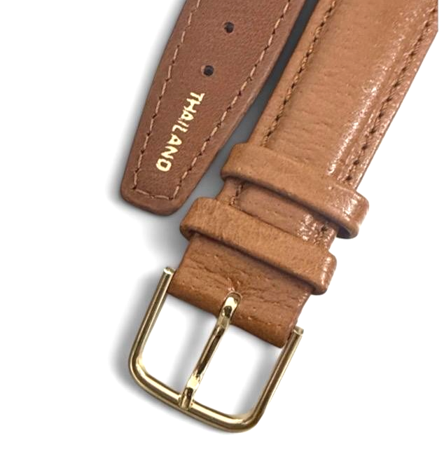 Kreisler 18mm Brown genuine Pig Skin Leather Watch Band