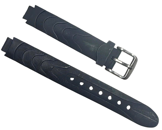 13MM RUBBER WATCH BAND BLACK COLOR DESIGN