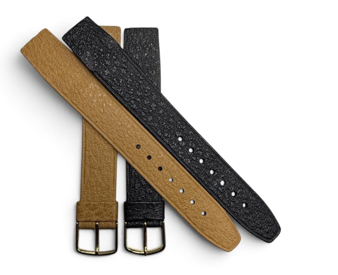 18 mm LADIES GENUINE SADDLE LEATHER WATCH BAND -OPEN END