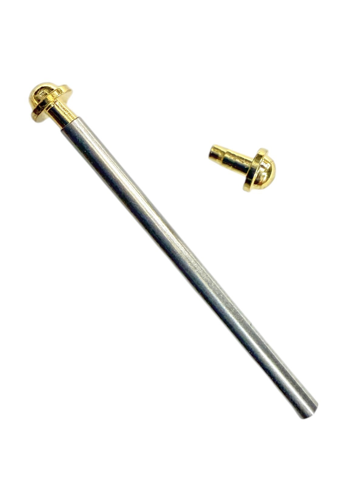 2PCS Stainless Steel Push-In Spring Bars 10mm – Gold Tone Watch Band Pins