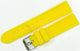 Watch Band YELLOEW color Silicone (Heavy)20mm Silver Buckle with spring Bars