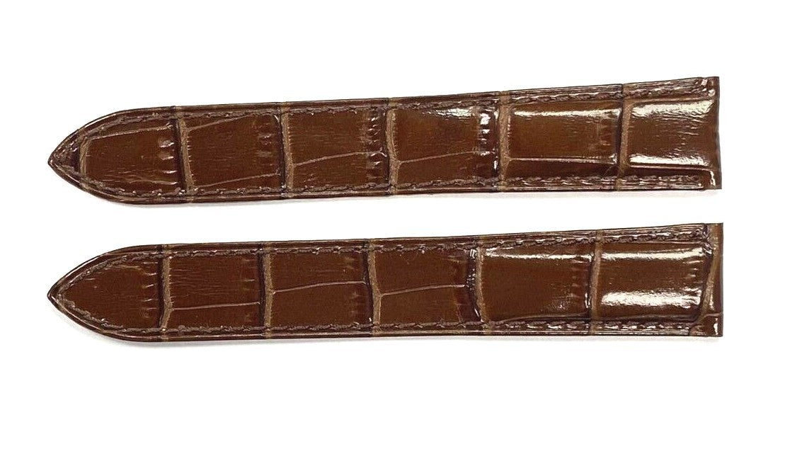 Watch Band Genuine Leather Alligator Grain fit Cartier Watch 19X16MM
