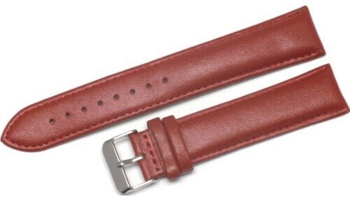 24 MM XXL Plain Red Genuine Leather Watch Band Stitched fit Men Watches