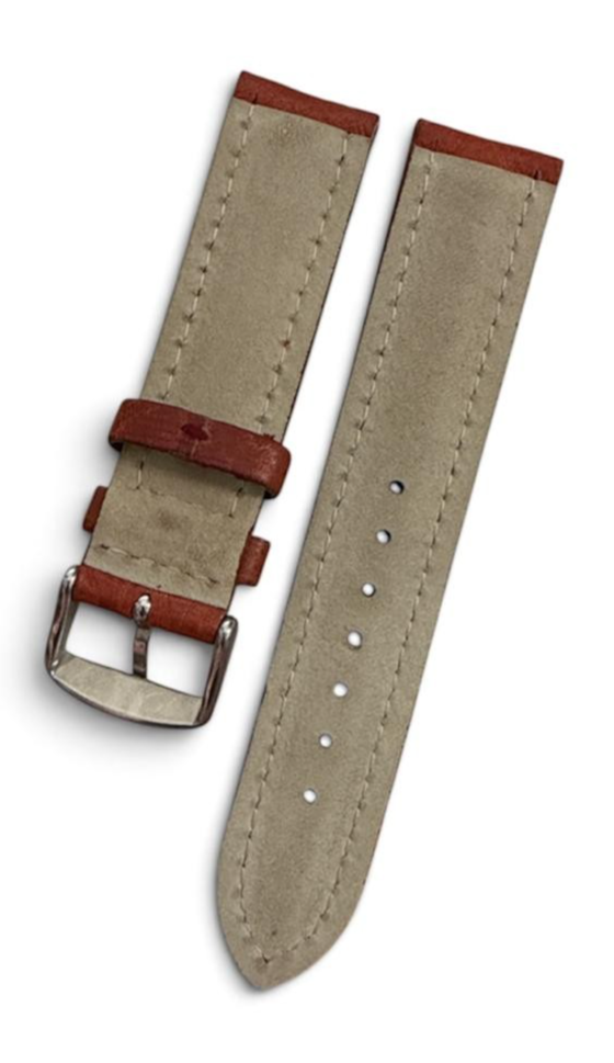 20mm Reddish Brown color Genuine Leather Watch Band