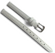 white color Flat Genuine Leather Watch Band Strap-8/10mm