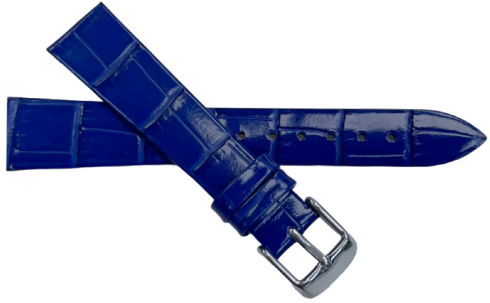 Multi-Color Leather Watch Band Size (20✖18)mm Flat Unstitched Alligator Grain