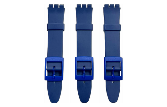 Swatch Replacement Plastic PVC Watch Band Flat without Pins 17mm & 12mmn