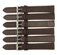LOT OF 6 Watch Band Flat Leather Plain Brown 10,12,14,16,18,20,22,24mm XXL