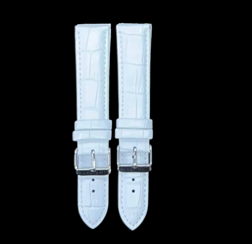 Watch Bands Stitched Alligator Crocodile Grain Padded Genuine Leather 12-30MMXXL