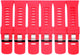 30 MM Red Color Sports Watch Band Replacement Silicone, Lot of 6 Bands