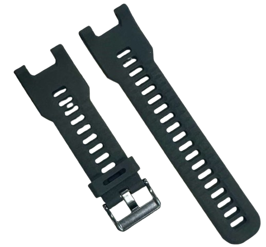 26mm Black Rubber Watch Strap Band w/ Buckle & Tools