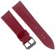 Genuine Leather Watch Band | Red Alligator Grain with Steel Buckle - 22mm width