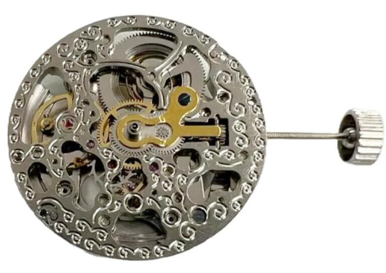 Automatic Skeleton Mechanical Watch Movement 2189S White, 3Hands