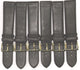 Lot of 6Pcs.Watch Bands Dark Brown Genuine Leather (Flat) 20MM  for Men Watches