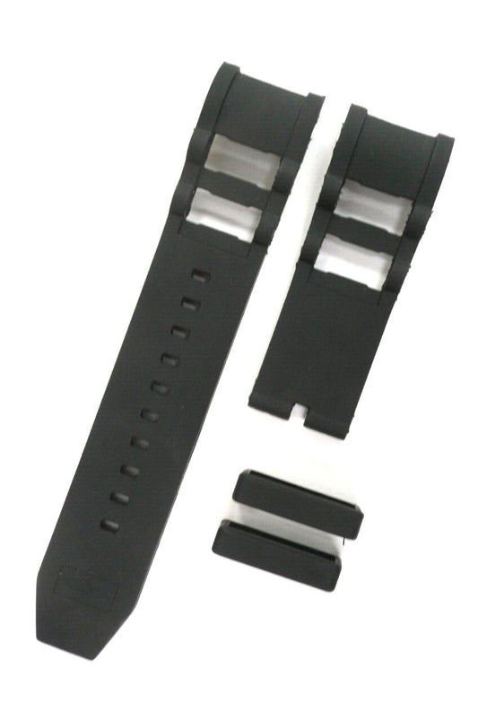 Black Curved Silicone Rubber Watch Strap For Invicta Russian Diver of Size 26mm
