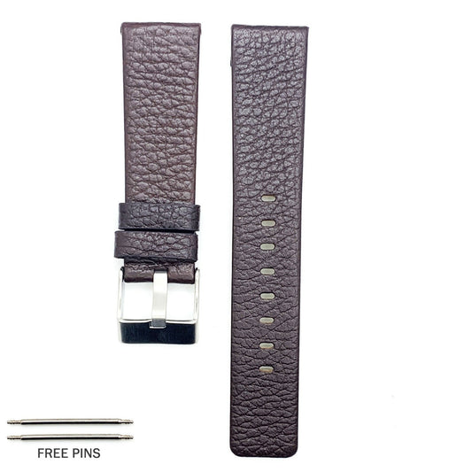22 to 34 MM Genuine Leather Watch Band fits Diesel Watches Black and Brown Strap