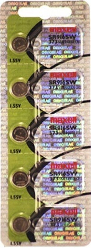 Maxell 373 Watch Cell Batteries SR916SW SILVER-OXIDE Japan (Pack of 100)