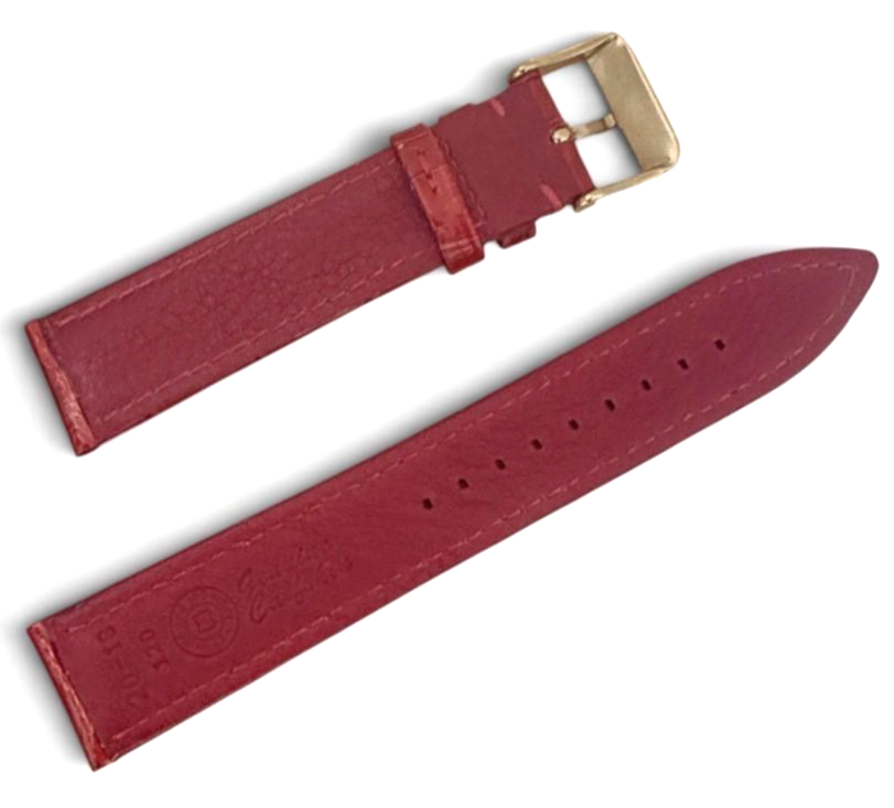 20mm RED Designer Alligator calf skin Leather Watch Strap Band