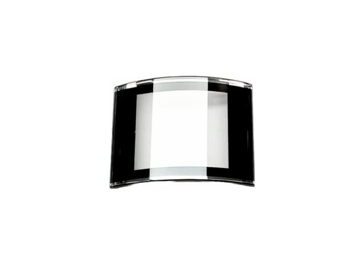 Sapphire Crystal Rado Sharp Edges Black Trim w/Silver lines(24.8×19.0)mm
