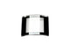 Sapphire Crystal Rado Sharp Edges Black Trim w/Silver lines(24.8×19.0)mm