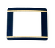 Sapphire Crystal Rado Rect Cut Corners Black Trim with Gold lines (28.3×23.5)mm