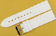 Watch Band White color Silicone (Heavy)22mm Silver Buckle with spring Bars