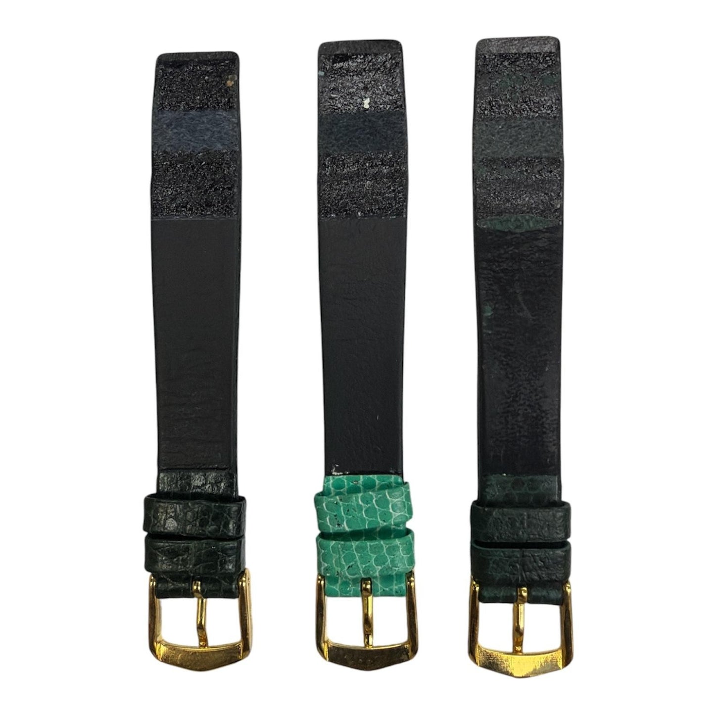 Watch Band Genuine Leather Lizard Grain Flat 14MM