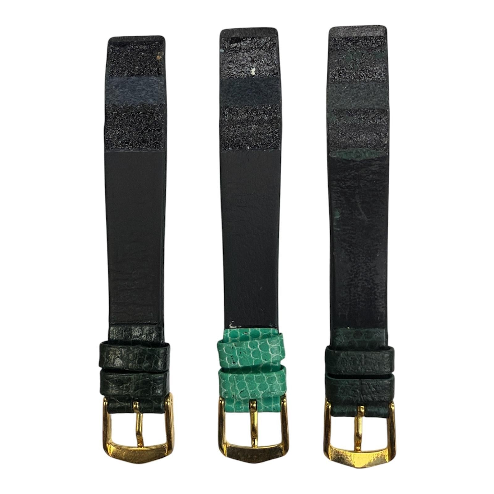 Watch Band Genuine Leather Lizard Grain Flat 14MM