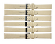Watch Band Genuine Leather Beige Lizard Grain Flat 20x16MM (lot of 6 bands)
