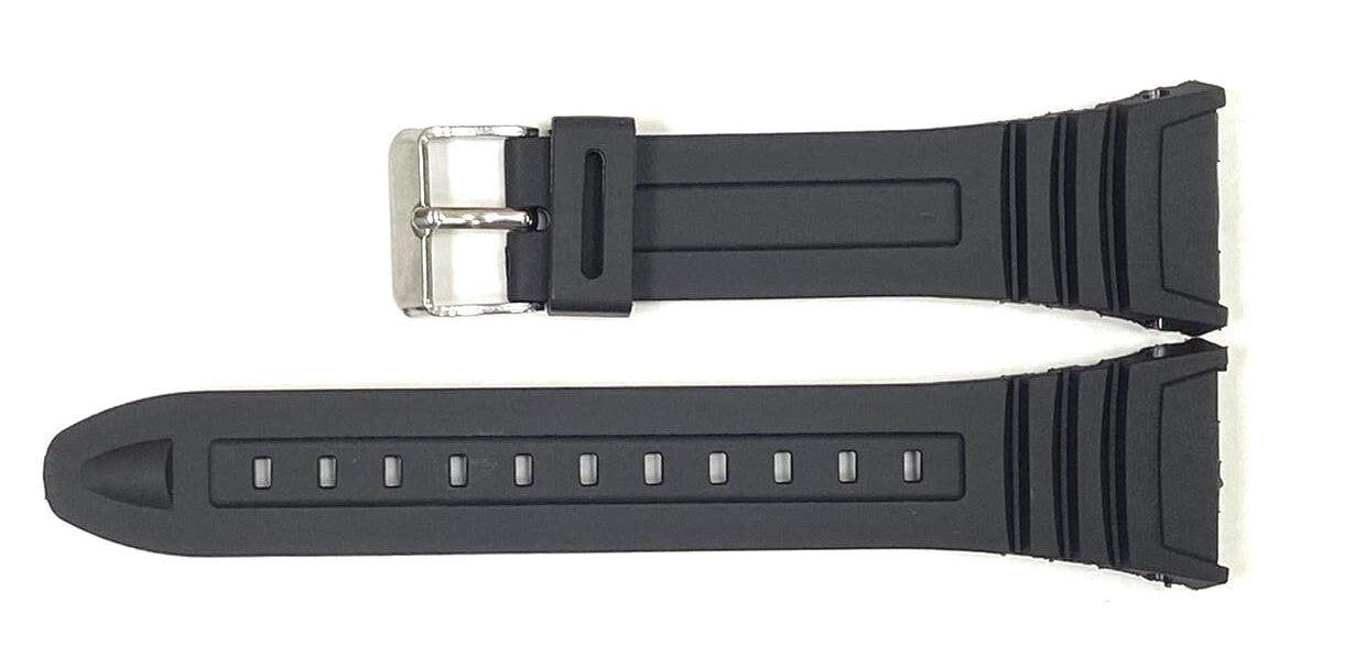 Silicone Watch band for Casio 3239 W-96H-1A 2A 9A Strap Black Men's Sport Rubber
