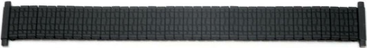Watch Bands Black Color Stretch Stainless Steel Fit 16mm to 22m