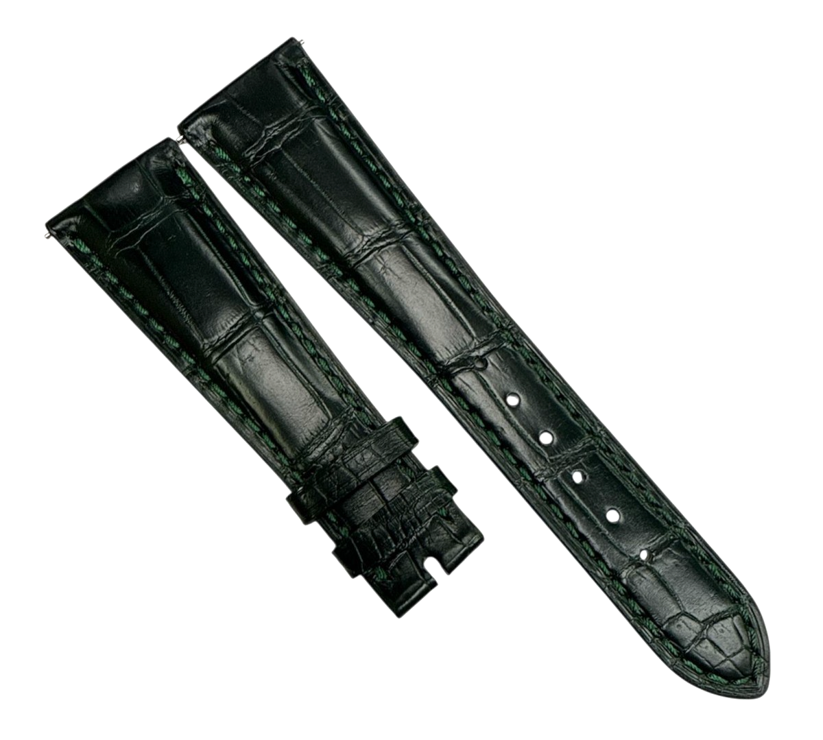 Genuine Patek Philippe Alligator dark Green Watch Band - 20mm x 17mm