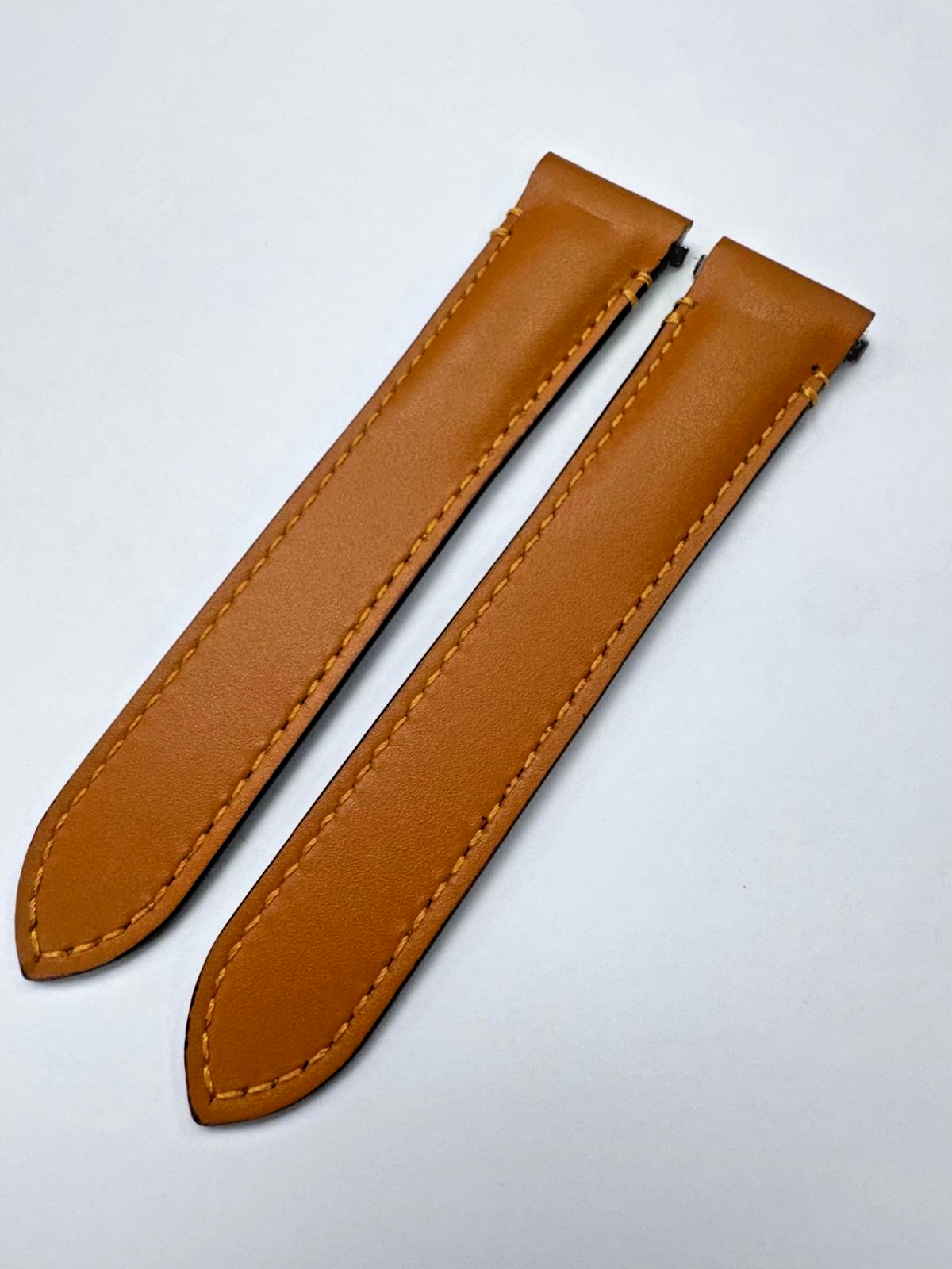 WATCH LEATHER BAND STRAP FOR CARTIER SANTOS  21MM TAN BROWN WATCH TOP QLTY