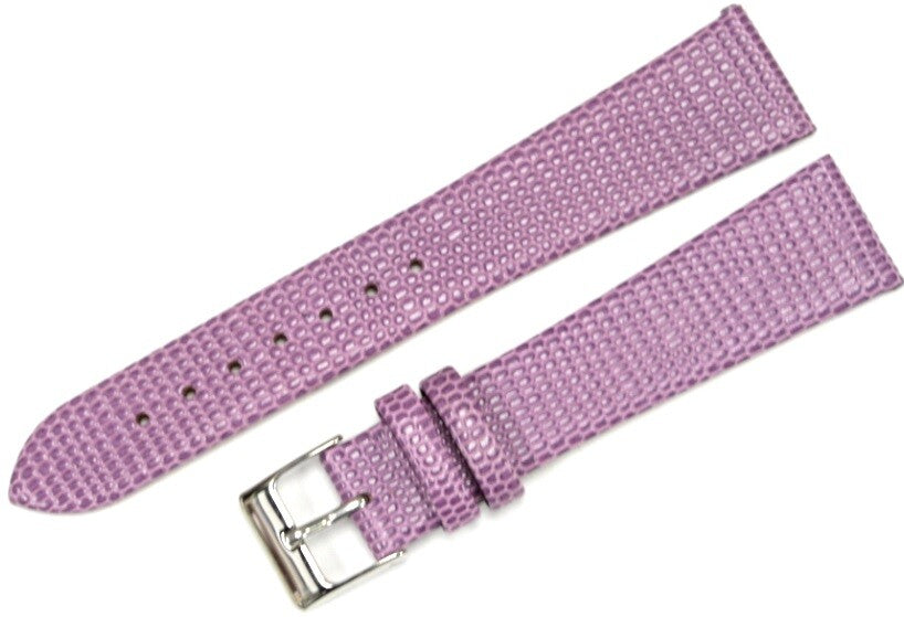 Watch Band Genuine Leather Purple  Lizard Grain Flat 18*16MM Excellent Quality