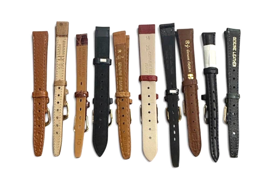 LOT OF 10 WATCH BANDS MIX SIZE STYLE AND COLORS 10/11/12/13MM (2)