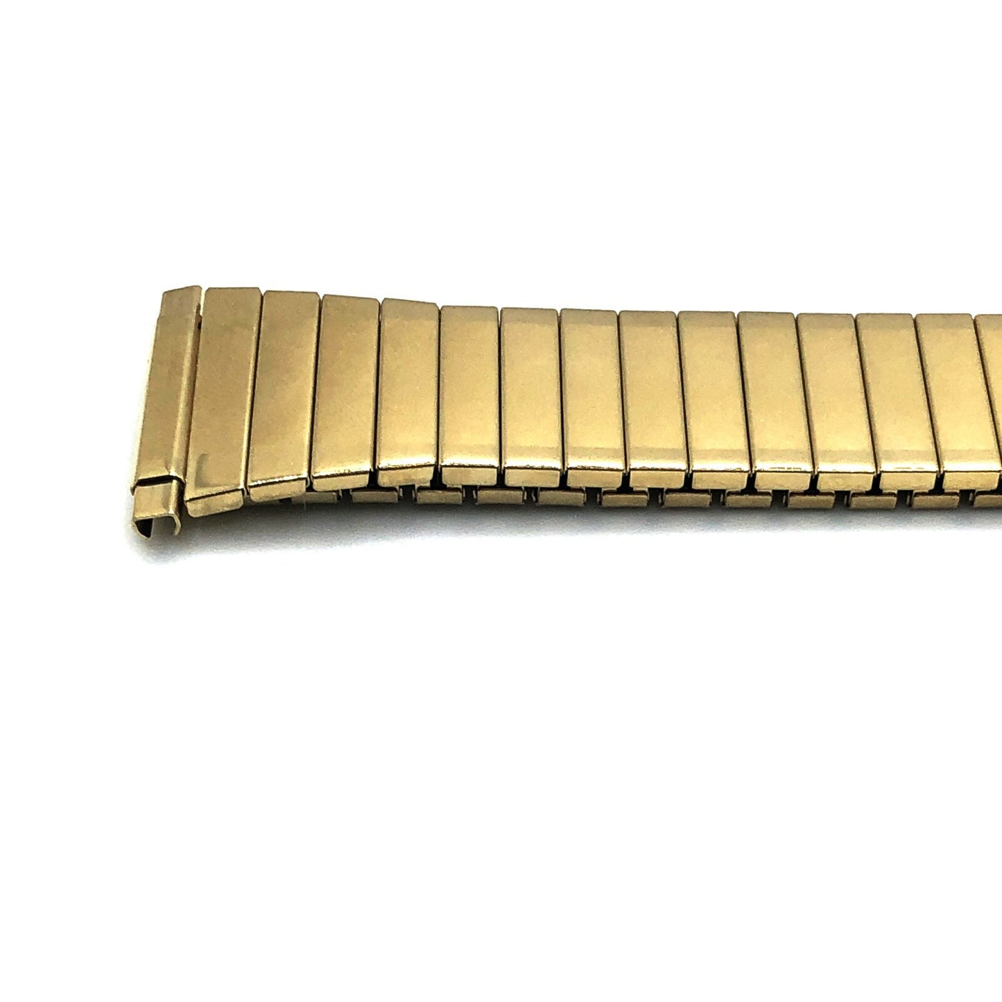 16 - 22 MM Golden Tone Stretch Watch Band Stainless Steel Lot of 5 Bands