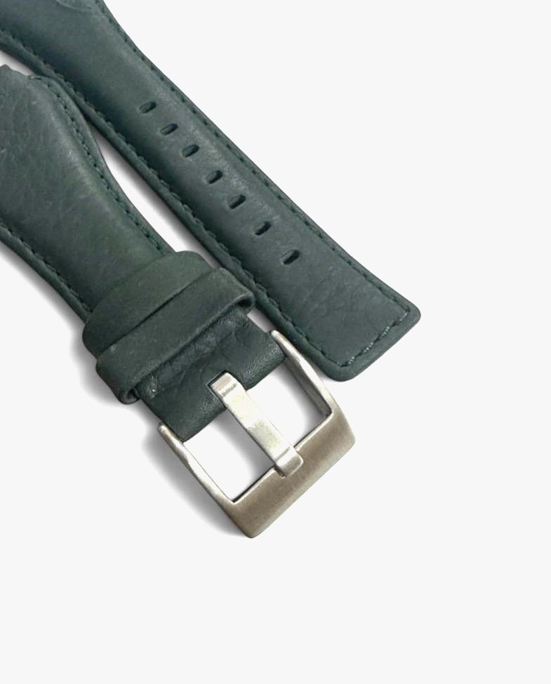 Green Color Bell Ross Crazy Horse Genuine Leather Watch Band Straps Men' 18mm