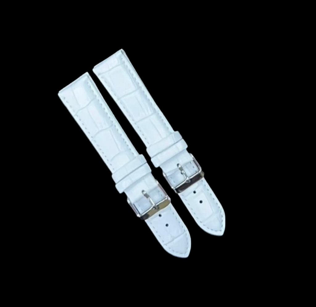 Watch Bands Stitched Alligator Crocodile Grain Padded Genuine Leather 12-30MMXXL